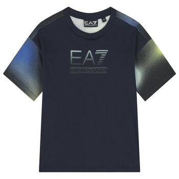 Boys Navy Blue Logo T-Shirt