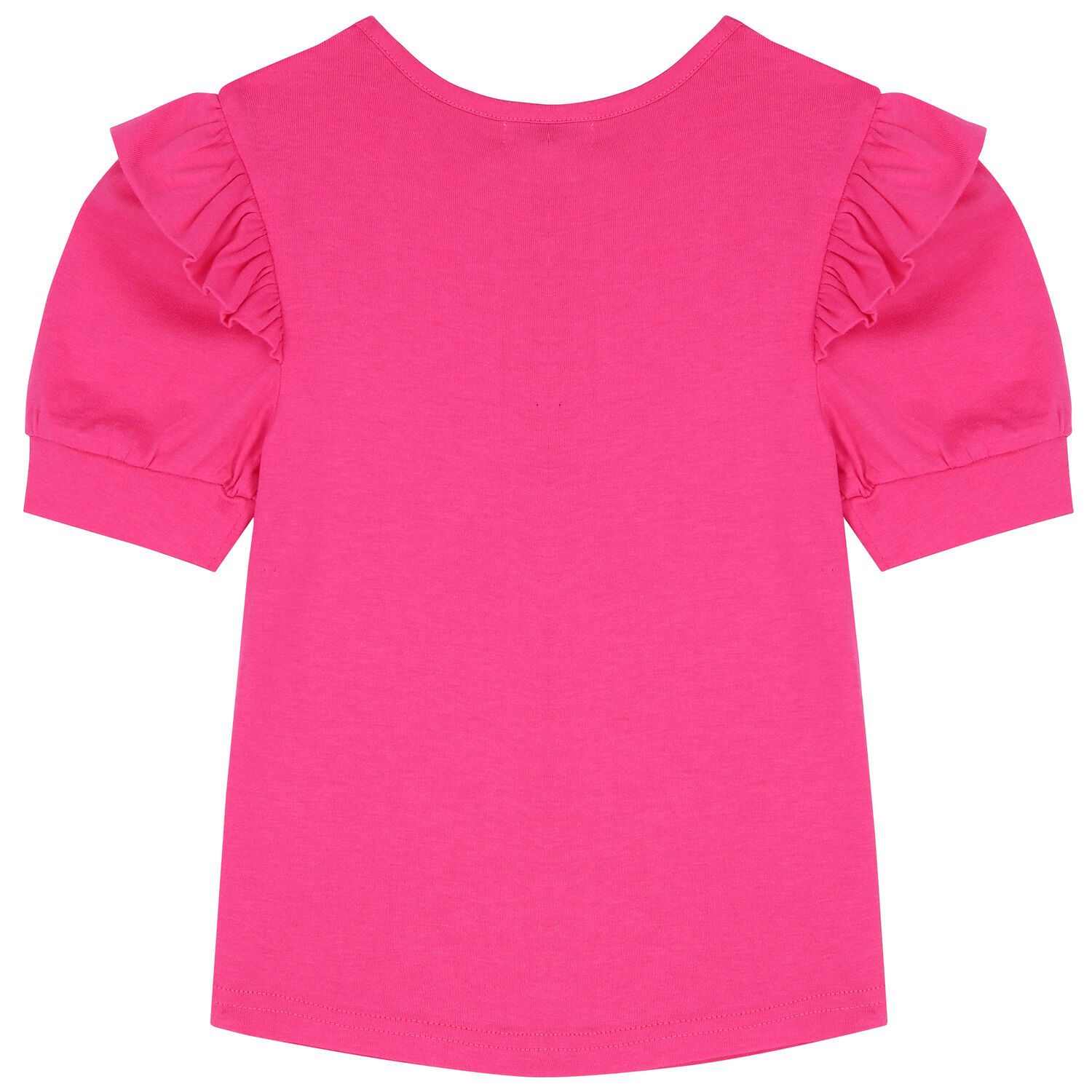 Girls Pink Ruffled Top, 2, hi-res