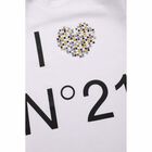 Girls White Logo T-Shirt, 1, hi-res