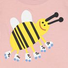Younger Girls Pink Bee T-Shirt, 1, hi-res