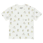 تيشيرت بطبعة حيوانات باللون الابيض للاولاد, 1, hi-res
