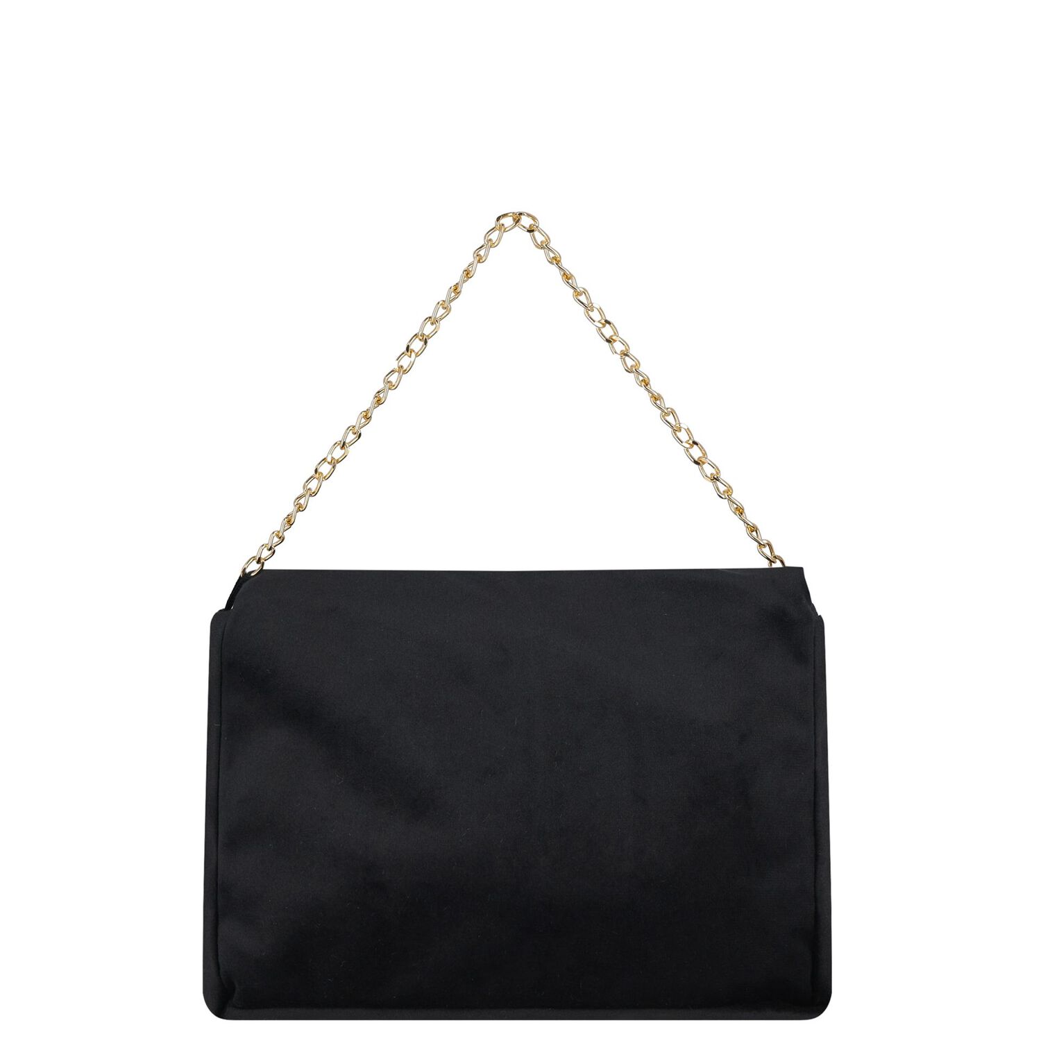 Girls Black & Ivory Bow Velvet Handbag ( 22CM ) , 1, hi-res