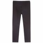 Girls Black Logo Leggings, 1, hi-res
