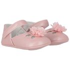 Baby Girls Pink Flower Pre Walker Shoes, 3, hi-res