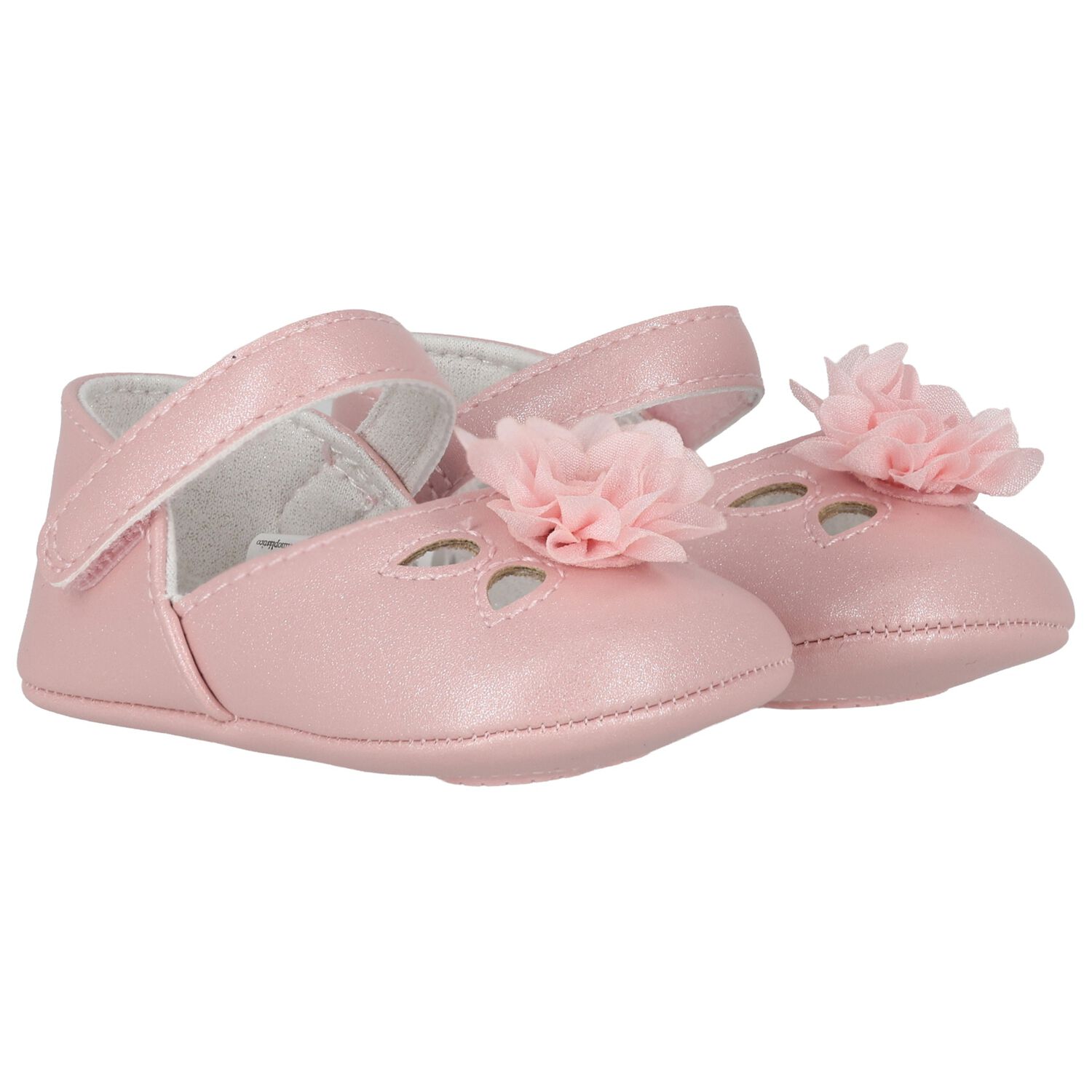 Baby Girls Pink Flower Pre Walker Shoes, 3, hi-res