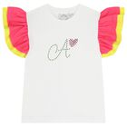 طقم تنورة بناتي باللونين الاخضر و الوردي متعدد الطبقات, 1, hi-res