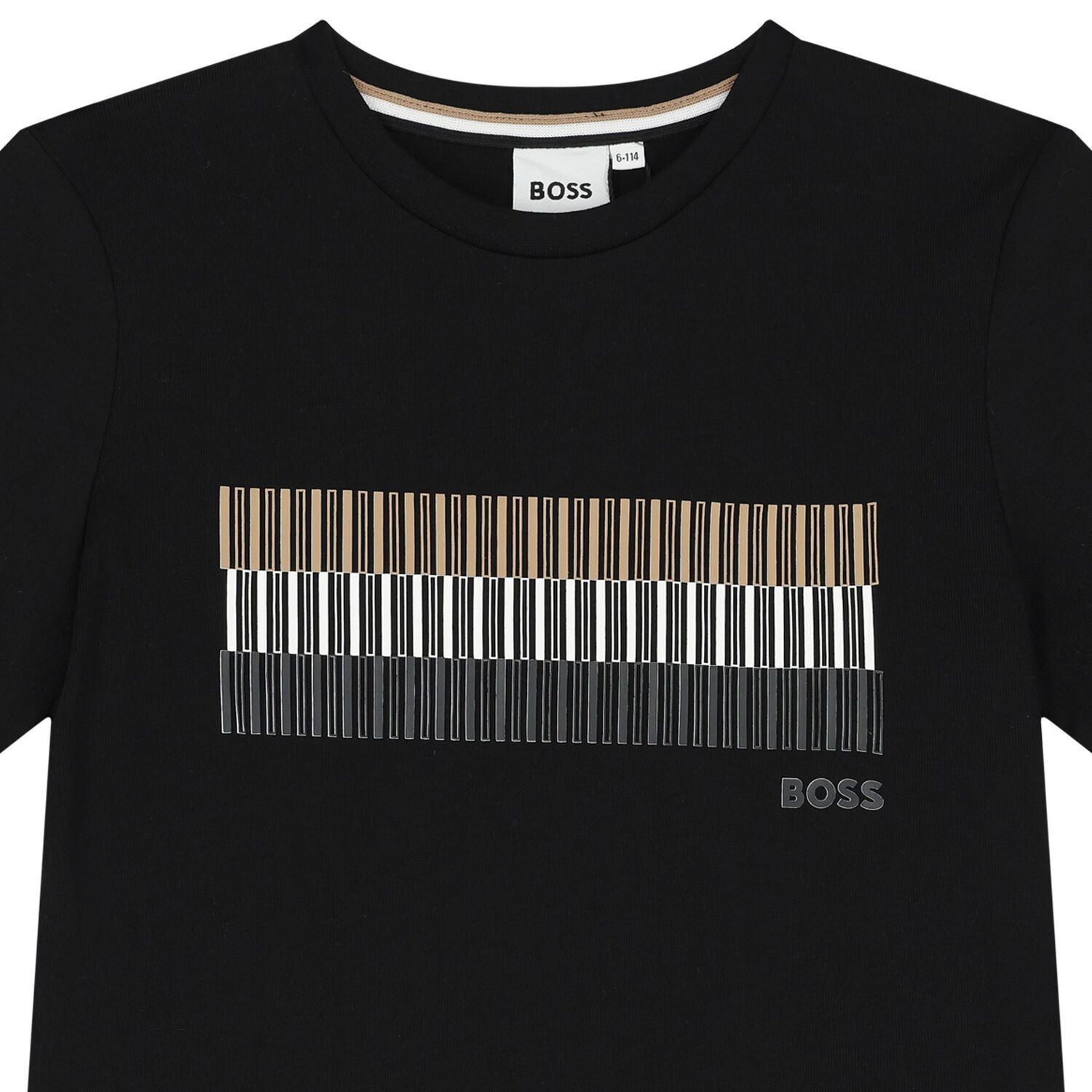 Boys Black Logo T-Shirt, 1, hi-res