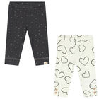 Baby Girls Grey & Ivory Leggings (2 Pack), 1, hi-res