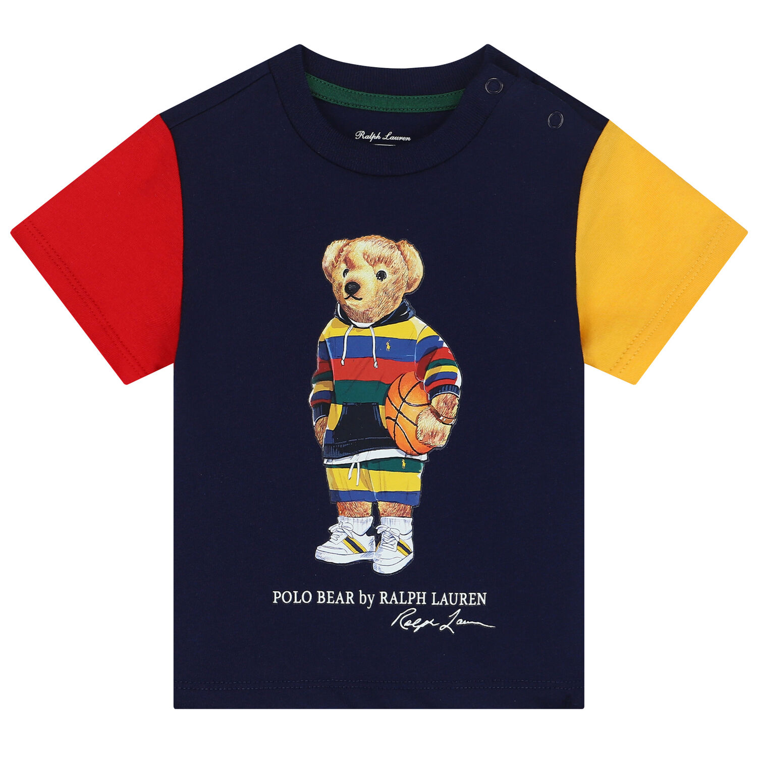 Baby Boys Navy & Green Logo Shorts Set, 1, hi-res