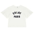Girls Ivory Logo T-Shirt, 1, hi-res