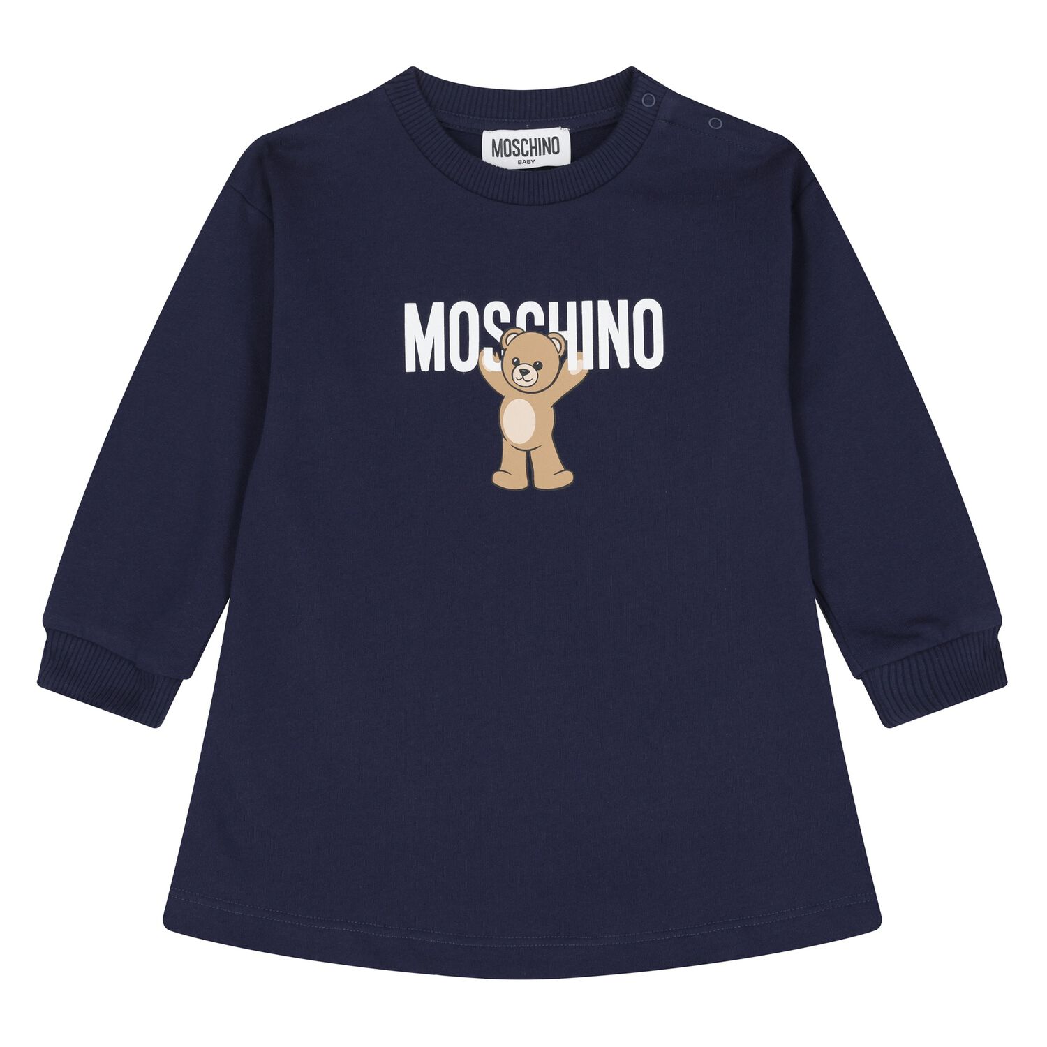 فستان بالشعار تيدي بير باللون الكحلي, 2, hi-res