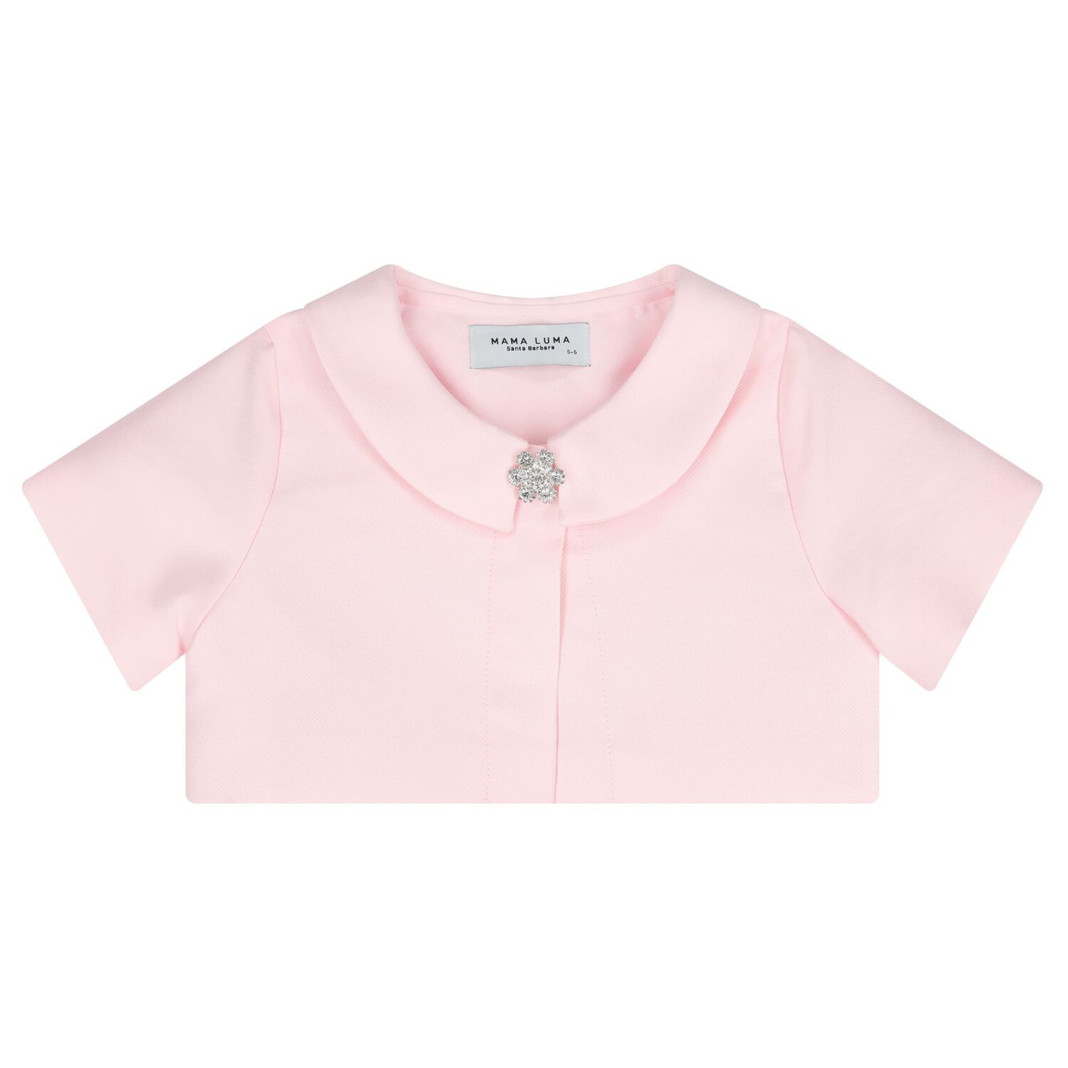 Girls Pink Satin Twill Dress Set, 1, hi-res image number null