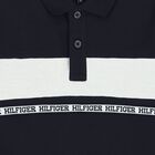 Boys Navy Blue Logo Polo Shirt, 2, hi-res