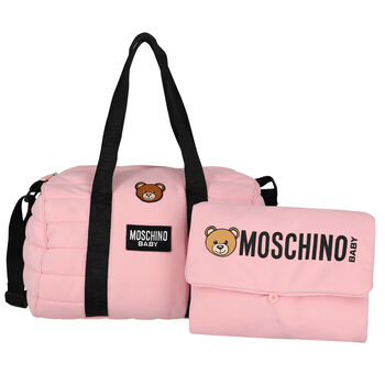 Pink Teddy Logo Changing Bag