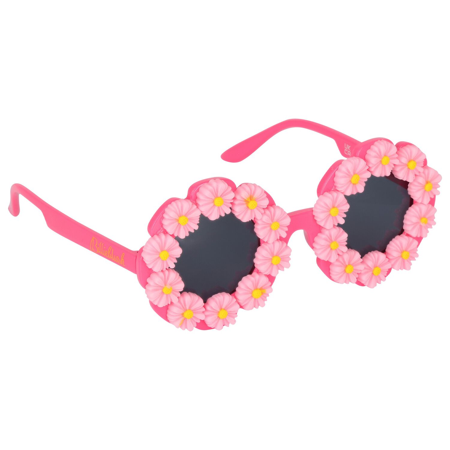Girls Pink Floral Sunglasses, 1, hi-res