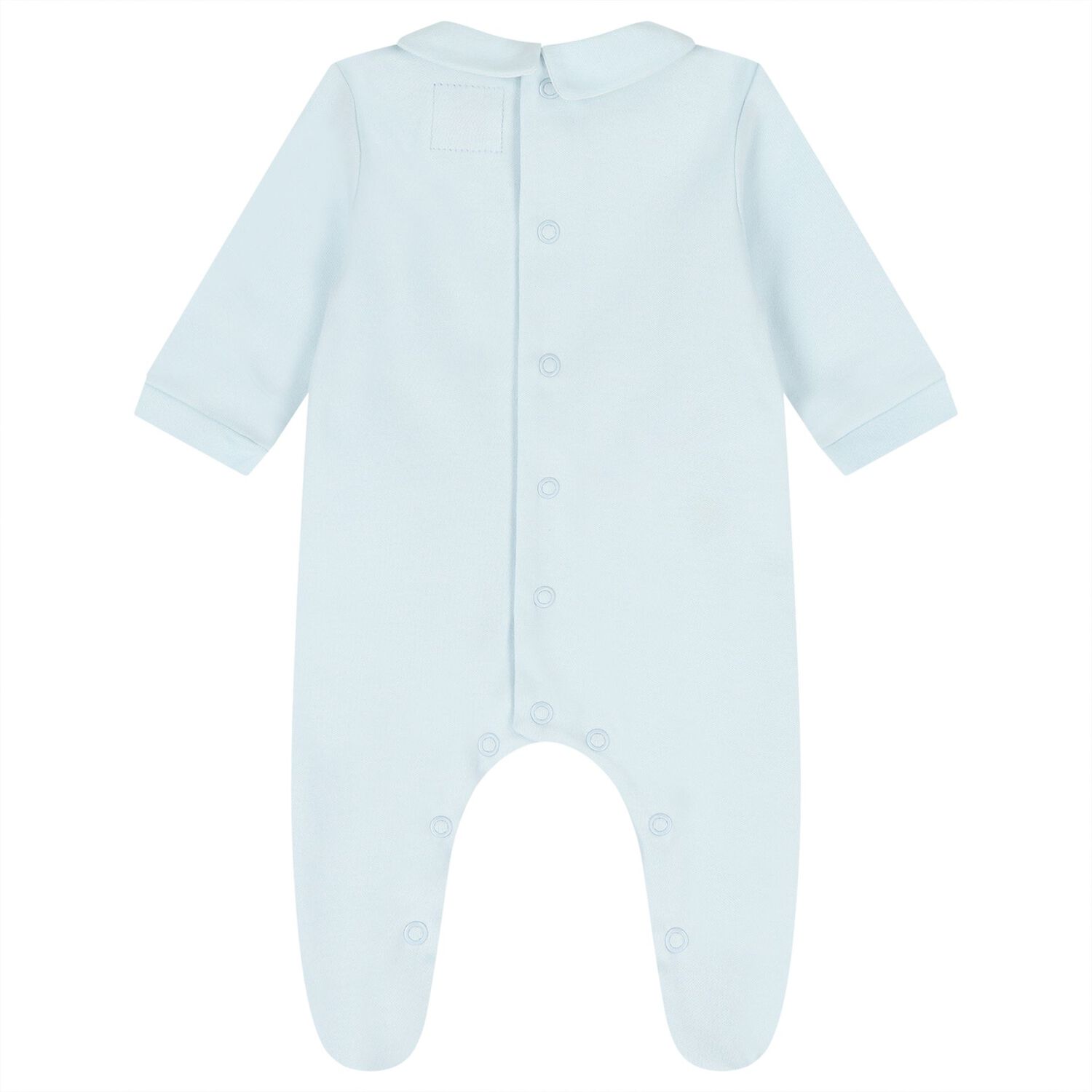 Baby Boys Blue Pleated Babygrow Set, 1, hi-res
