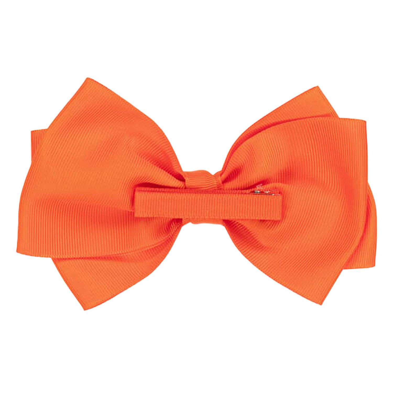 Girls Orange Bow Hairclip, 4, hi-res image number null