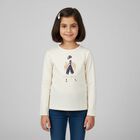 Girls Ivory Long Sleeve Top, 1, hi-res