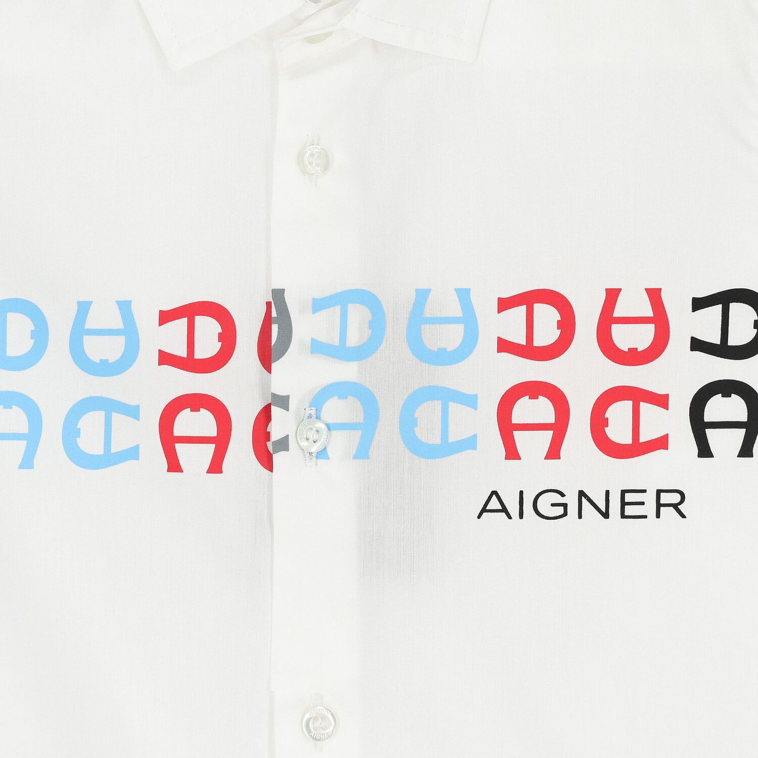 Boys White Logo Shirt, 1, hi-res image number null