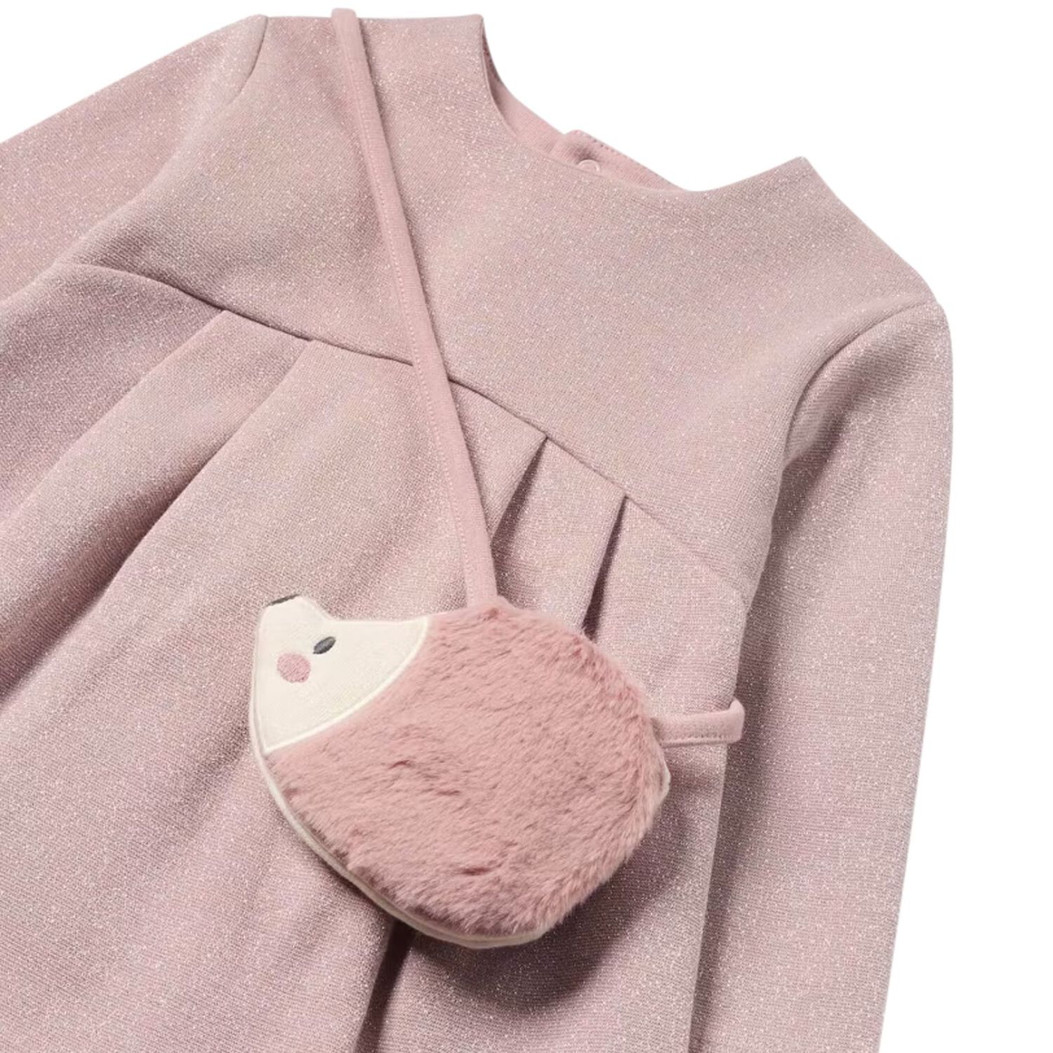 طقم فستان للبنات باللون الوردي , 1, hi-res