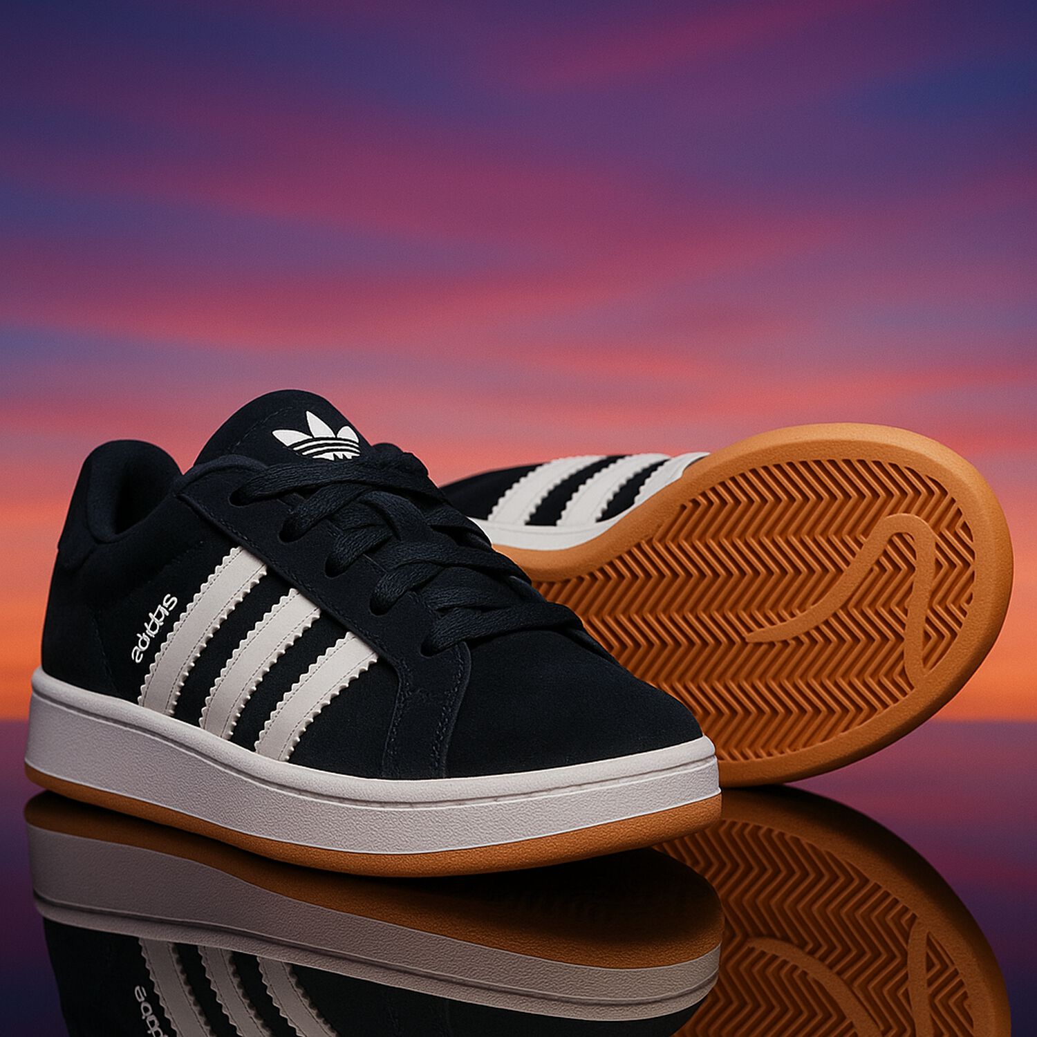 Black Campus 00s Trainers, 1, hi-res