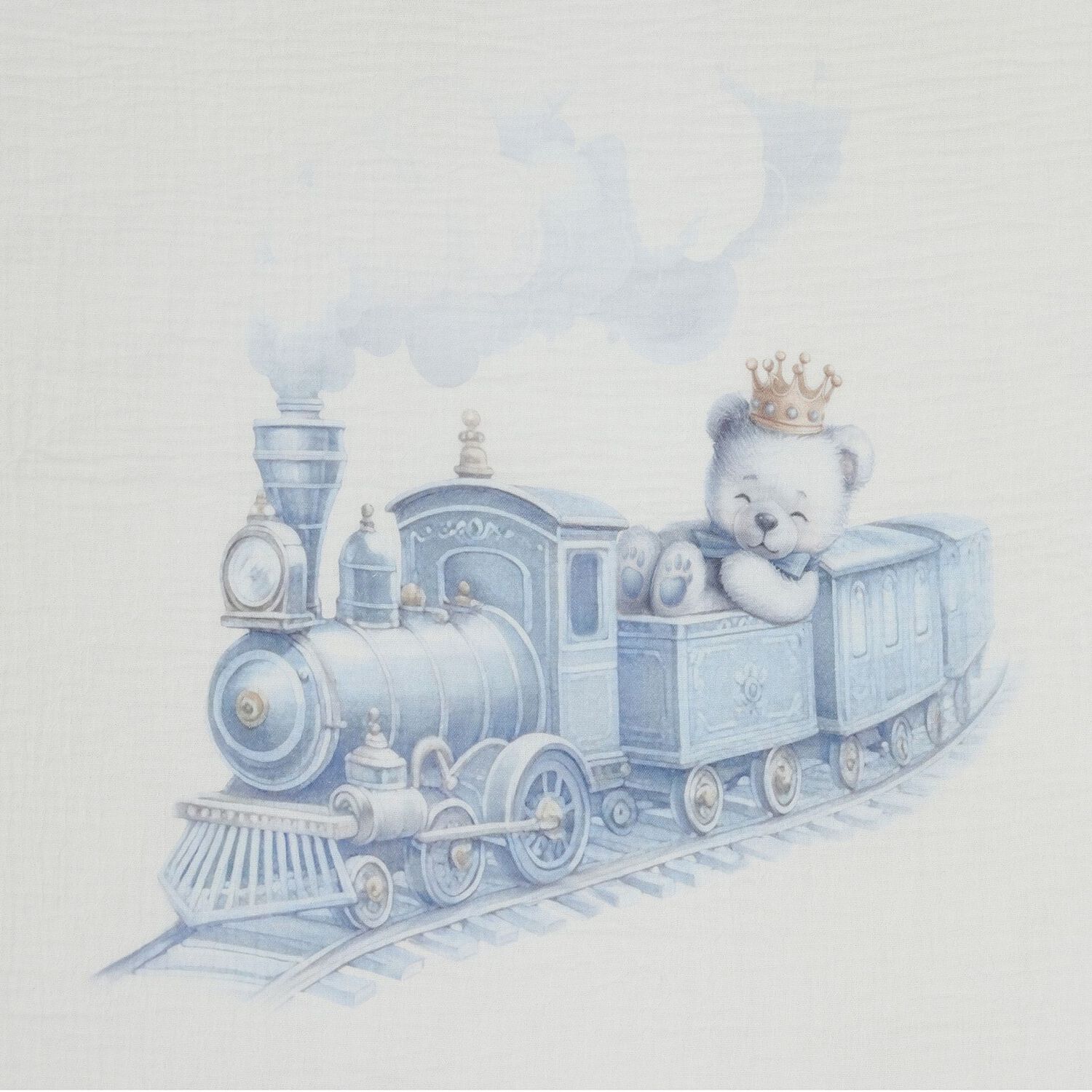 Baby Boys Blue Teddy Bear Muslin Swaddles ( 2-Pack ), 1, hi-res