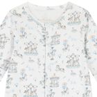 Baby Boys Blue & White Carousel Babygrow Gift Set (3 Piece), 1, hi-res