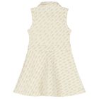 فستان بنات بالشعار باللون البيج, 1, hi-res