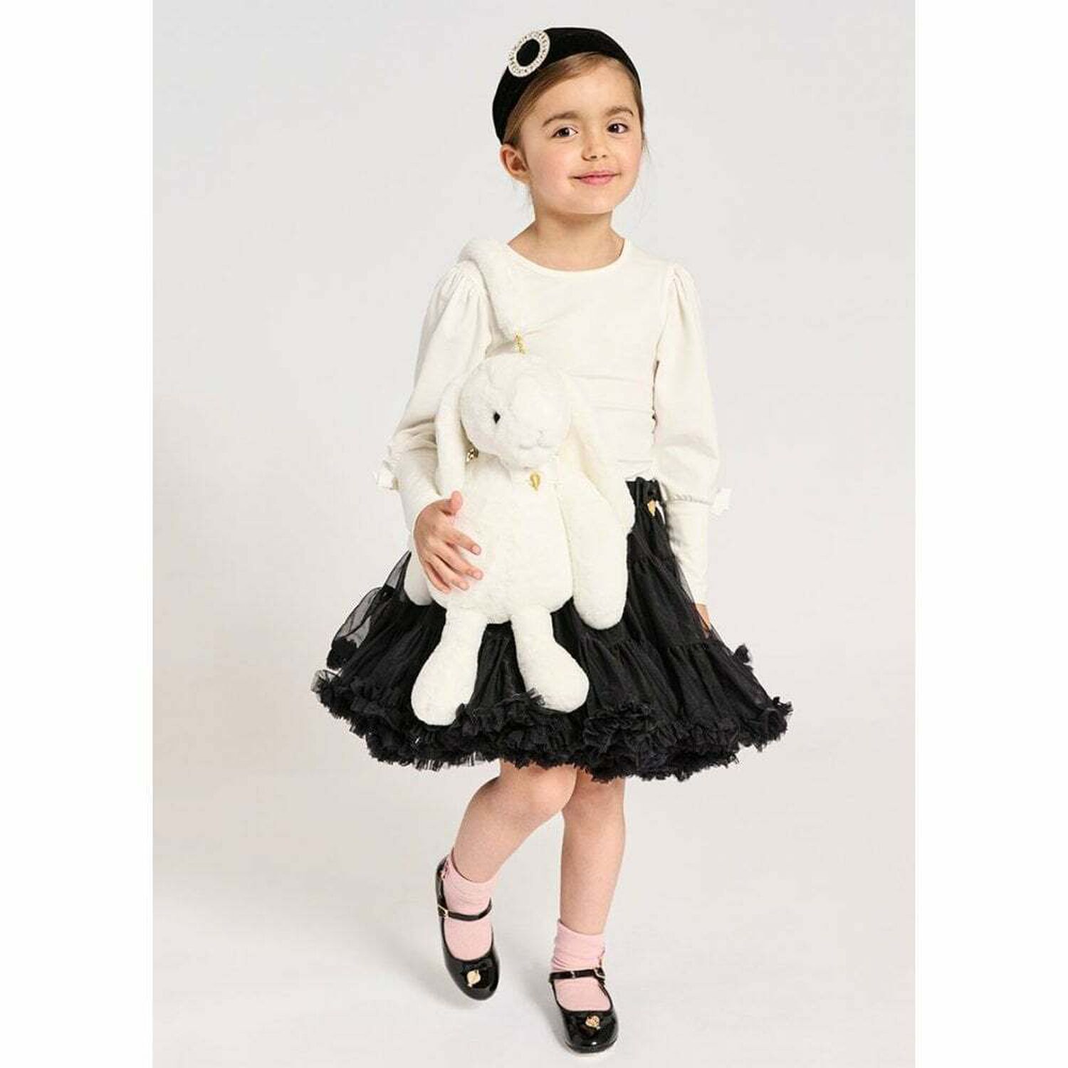 Girls White Bunny Bag, 1, hi-res