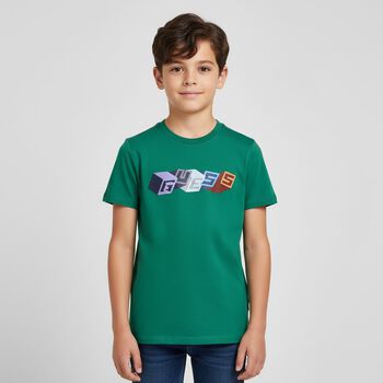 Boys Green Logo T-Shirt