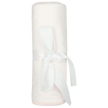 بطانية بنات باللون الوردي والأبيض