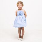 Girls Blue Flower Dress, 1, hi-res