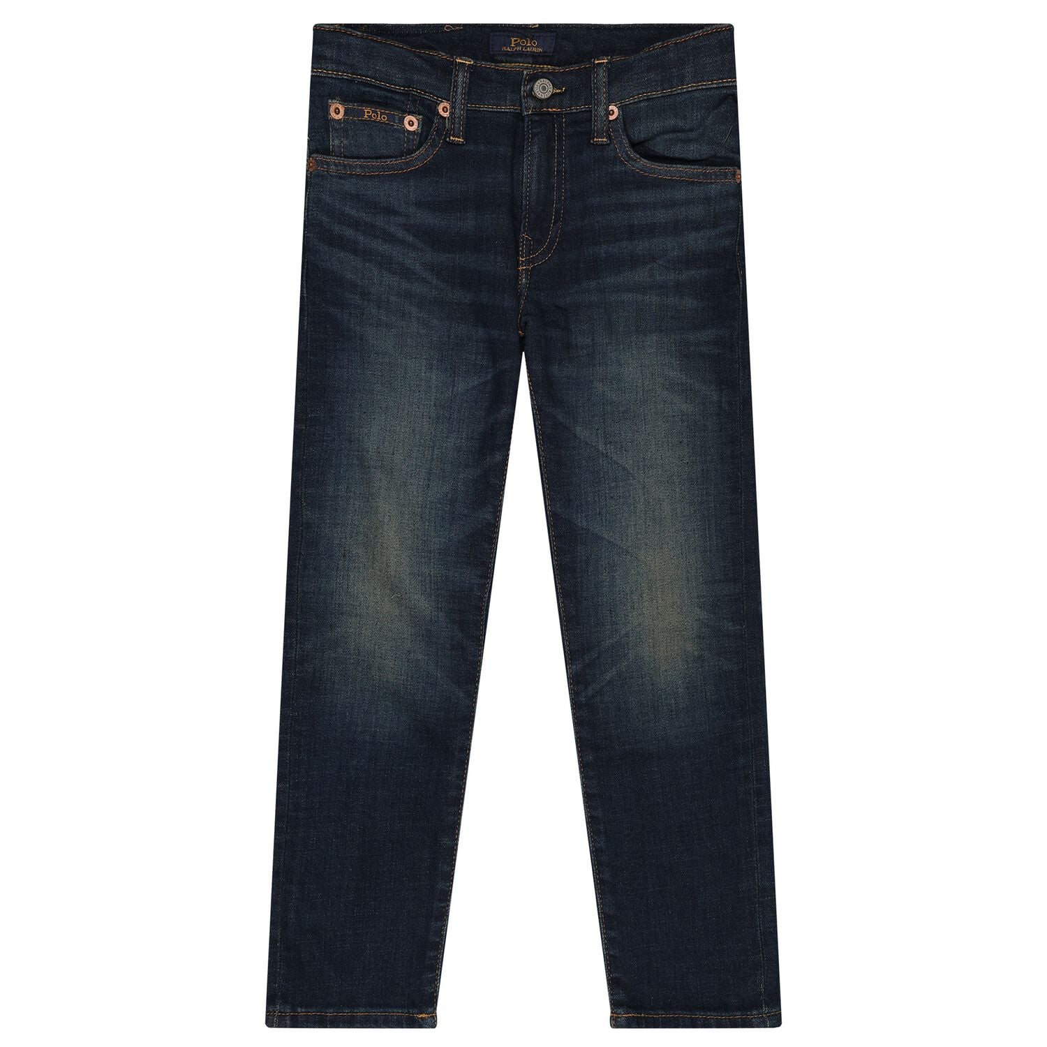 Boys Blue Denim Logo Jeans, 1, hi-res