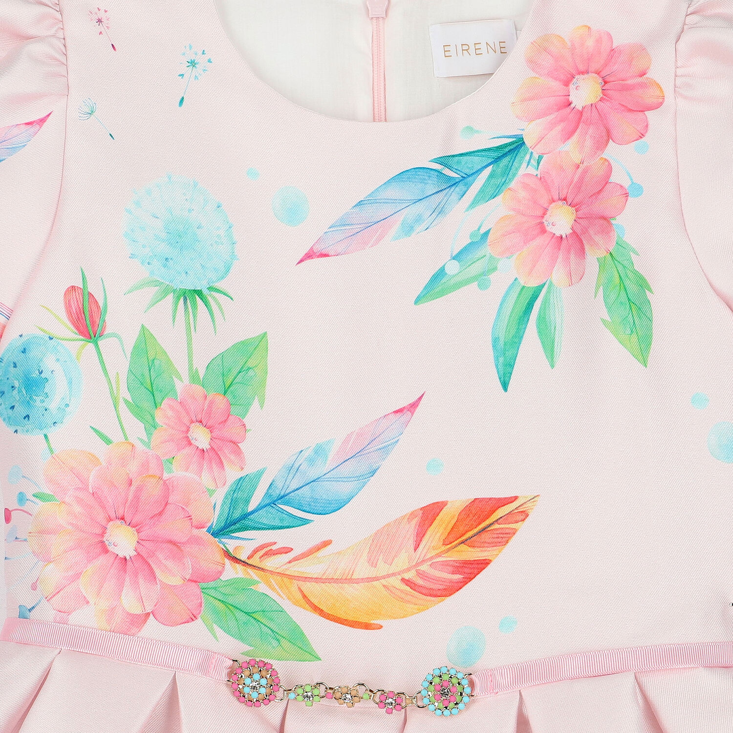 فستان بالوهزر ساتان باللون الزهرى , 1, hi-res image number null