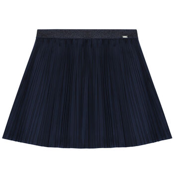 Girls Navy Pleated Skirt