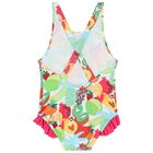 Girls Multi-Coloured Fruit Swimsuit, 1, hi-res
