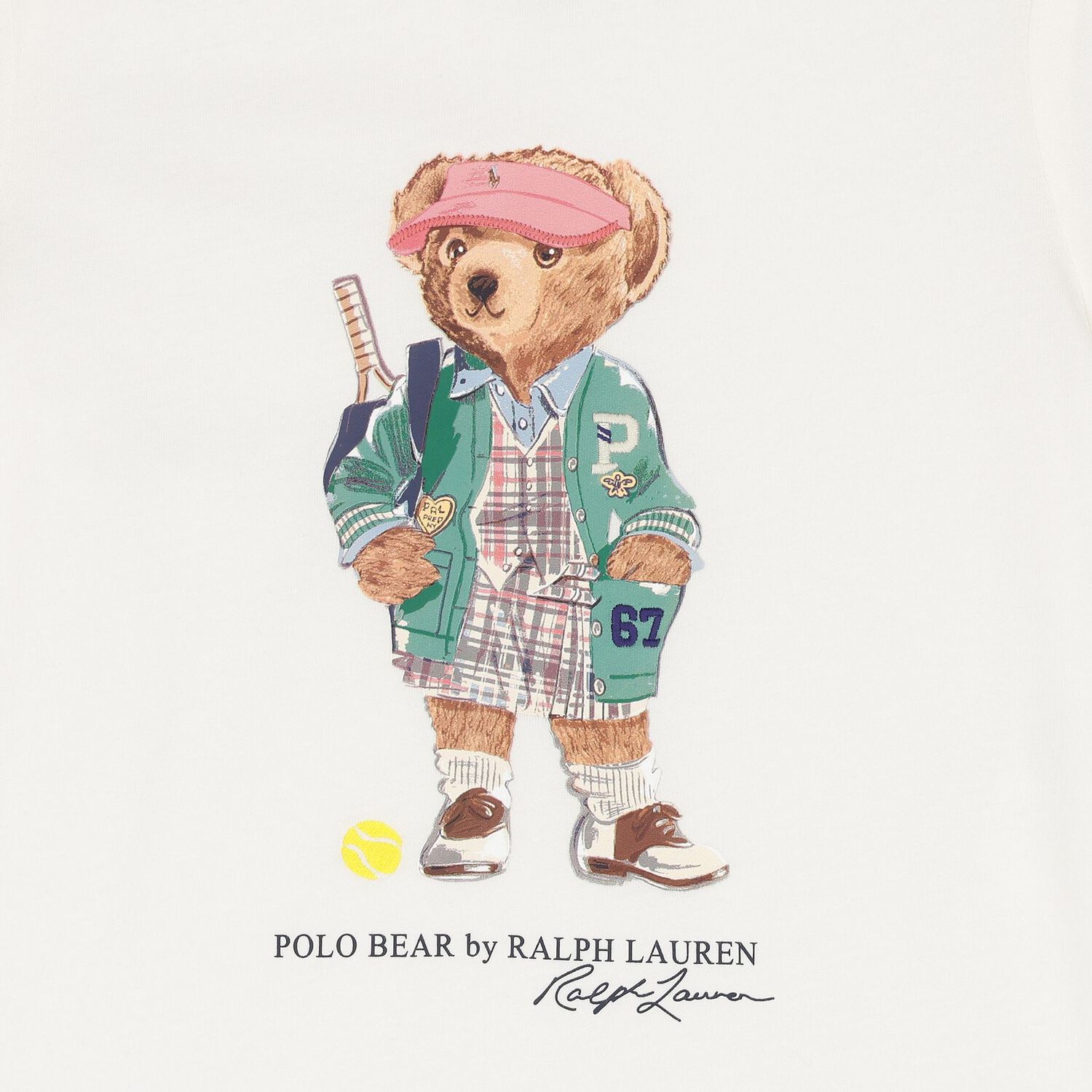 Girls White Polo Bear T-Shirt, 1, hi-res image number null