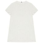 فستان بنات قطن مزين بعلم بالترتر باللون الرمادي , 1, hi-res