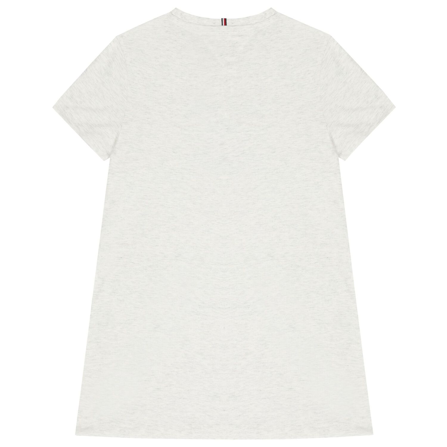 فستان بنات قطن مزين بعلم بالترتر باللون الرمادي , 1, hi-res