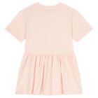 Girls Pink Logo Dress, 1, hi-res