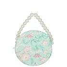 Girls Circular Mint Green Floral Bag, 1, hi-res