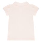 طقم فستان بولو بالشعار باللون الوردي للبنات  , 1, hi-res