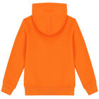 Boys Orange Logo Zip Up Top, 1, hi-res