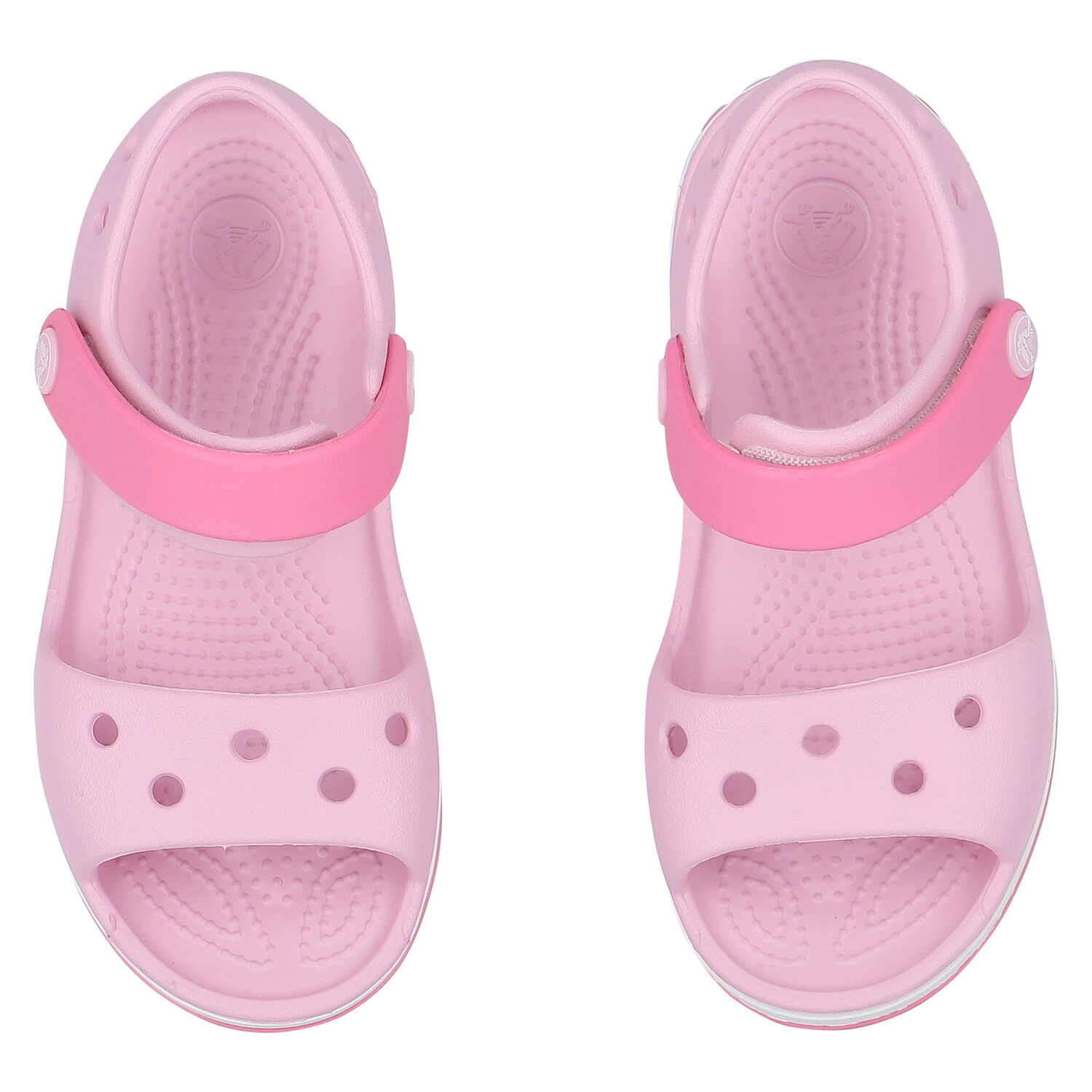 Pink Crocband Sandals, 1, hi-res