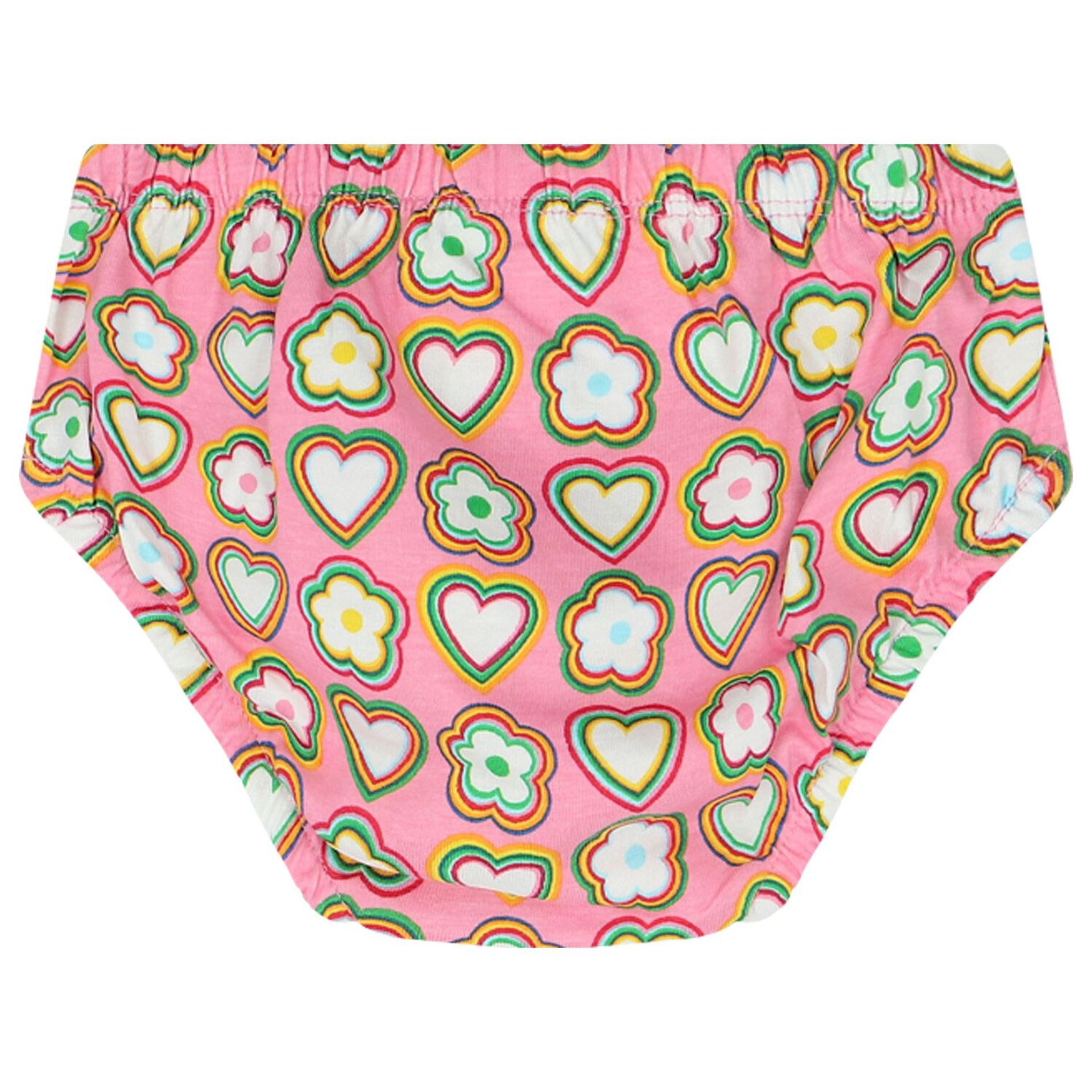 طقم بنات فستان بطبعة باللون الزهري, 1, hi-res