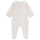 Baby Girls Ivory & Pink Babygrow, 2, hi-res
