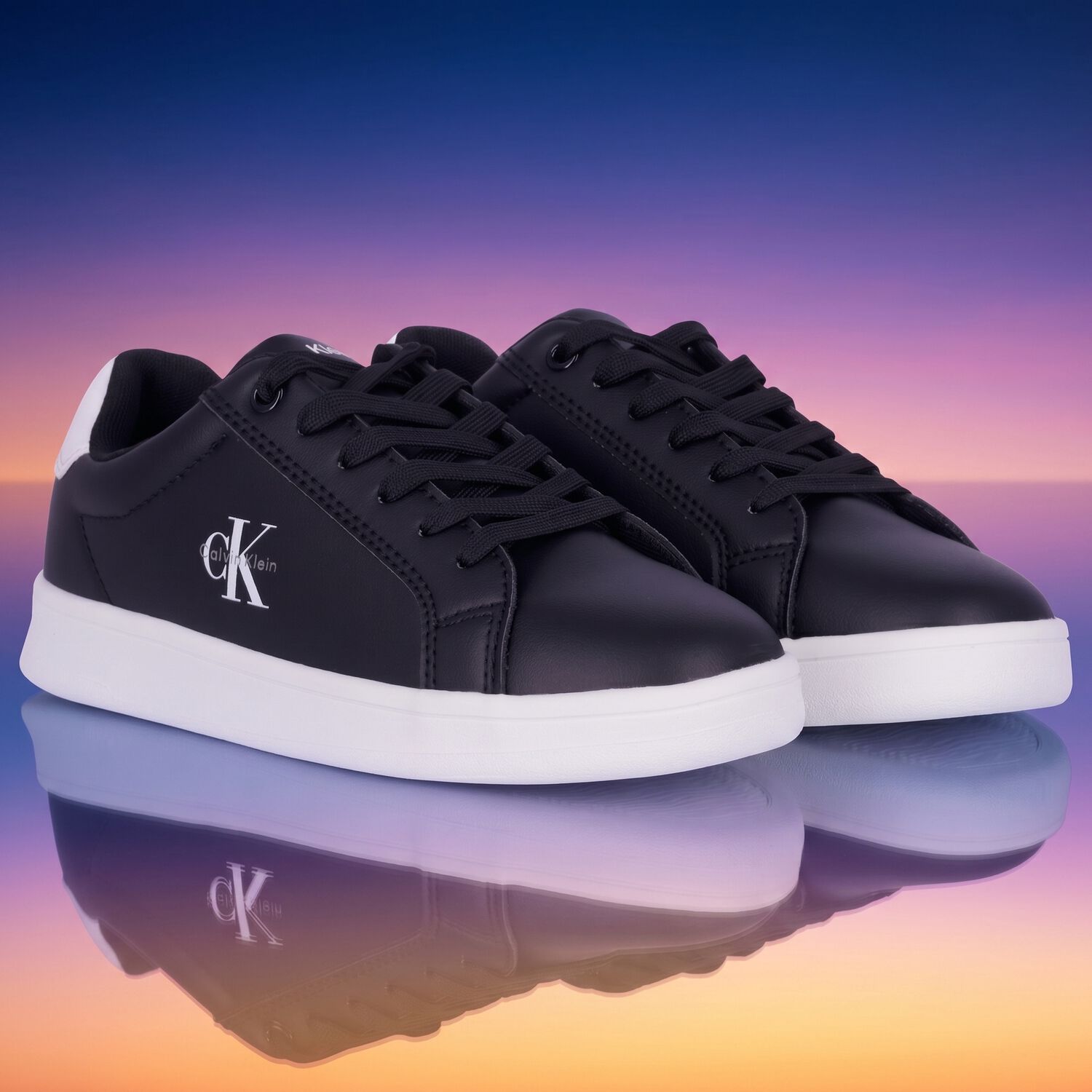 Black & White Logo Trainers, 1, hi-res