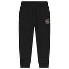 Boys Black Logo Joggers, 1, hi-res
