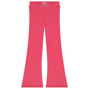 Girls Pink Logo Leggings