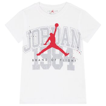 Boys White Jordan Logo T-Shirt